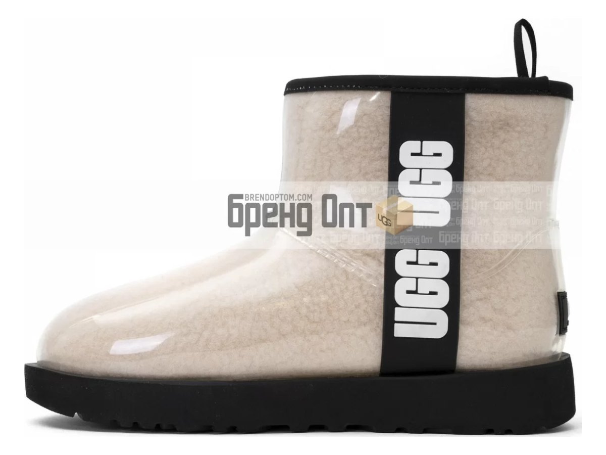 UGG Classic Clear Mini Natural Black — вид «спереди»