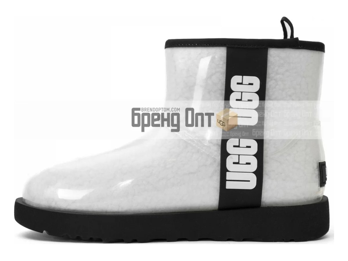 UGG Classic Clear Mini White Black — вид «спереди»
