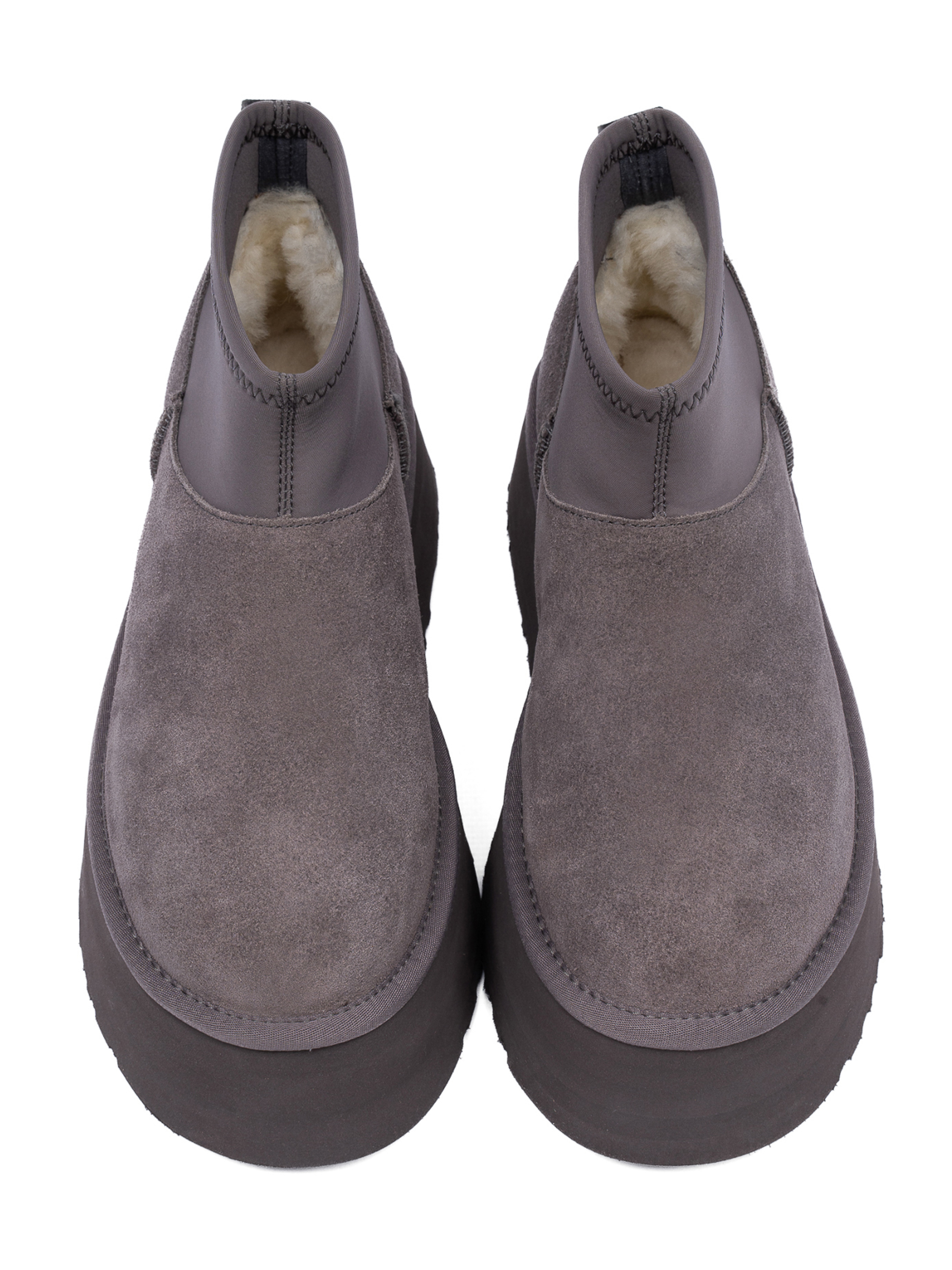 UGG Classic Mini Dipper Thundercloud — угги женские платформа, цвет грозовой
