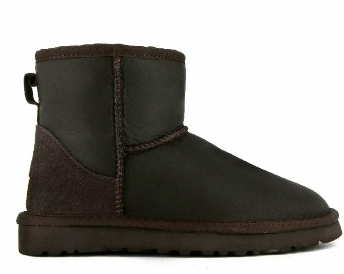 UGG Classic Mini II Metallic Chocolate — угги мужские классика, цвет шоколадный (металлик)