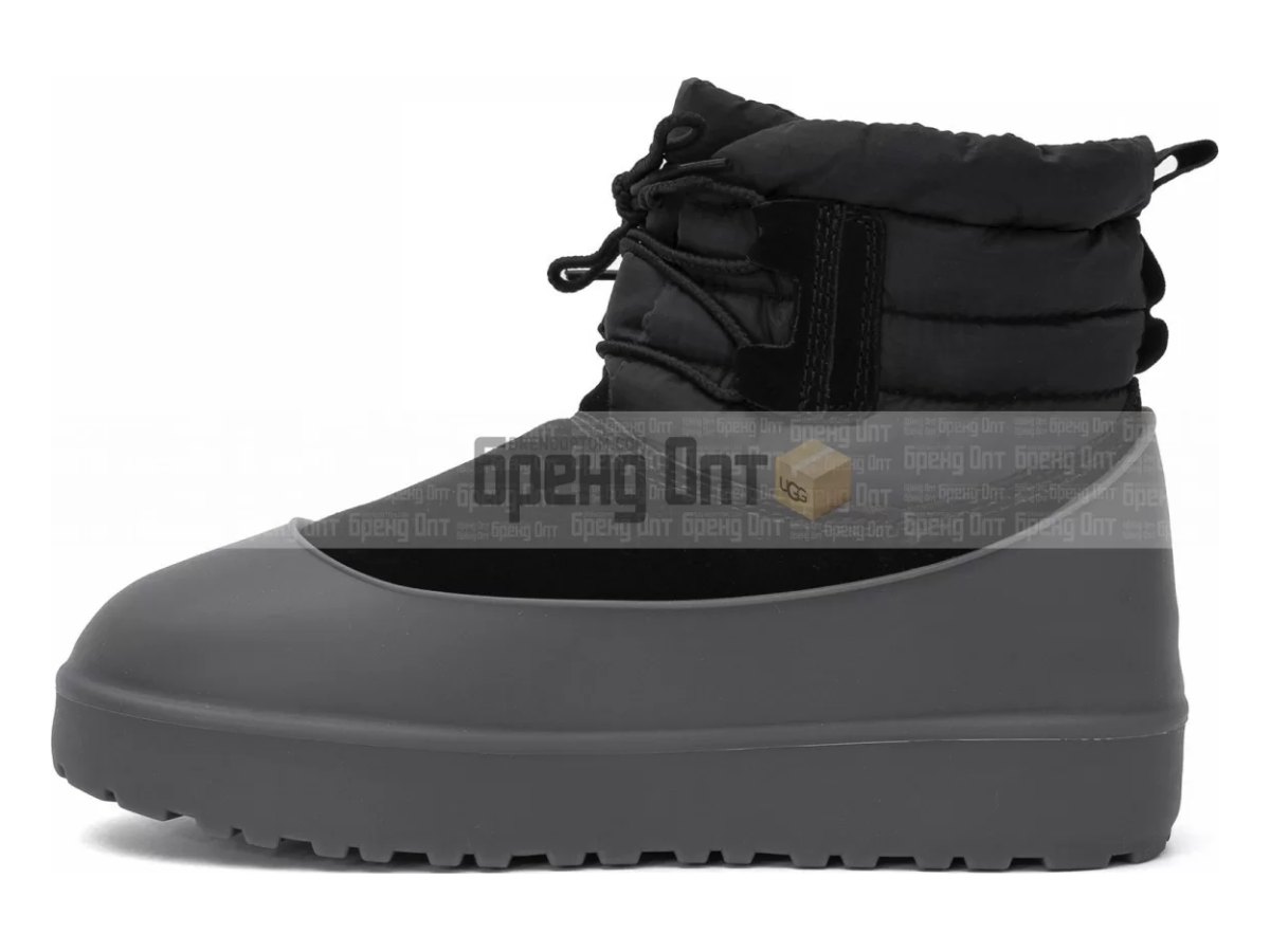 UGG Classic Mini Lace-up Weather Black — вид «спереди»