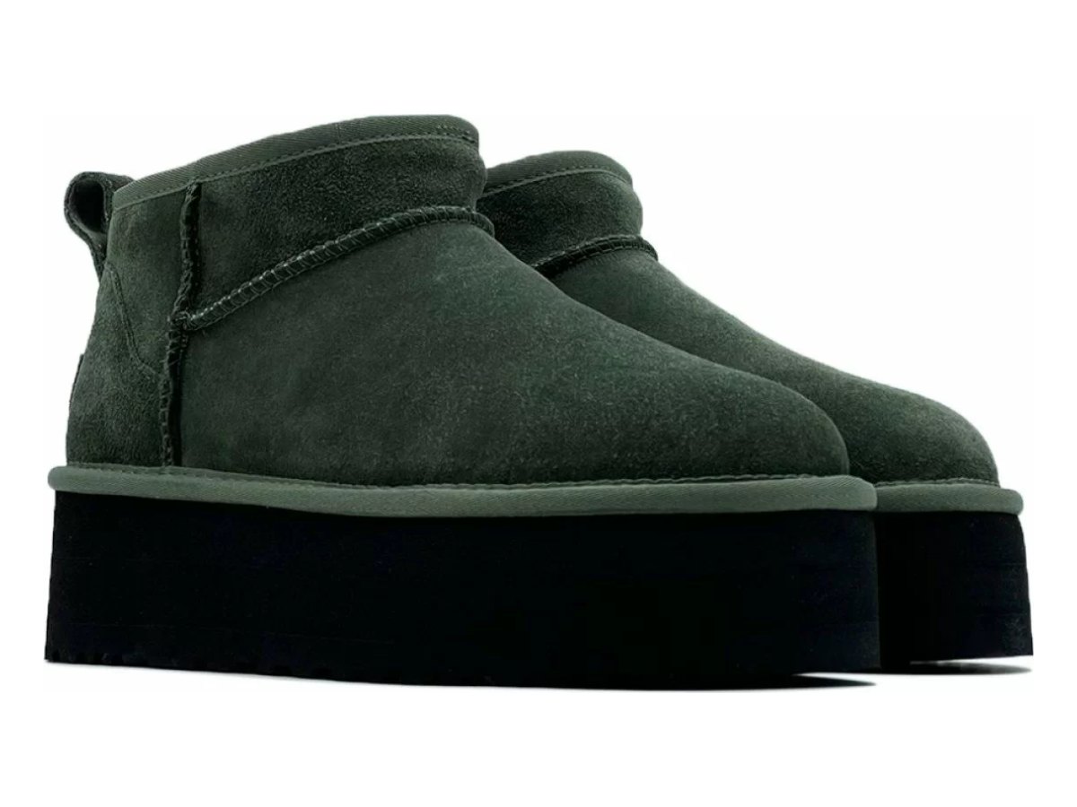UGG Classic Ultra Mini Platform Burn Olive — вид «сбоку»
