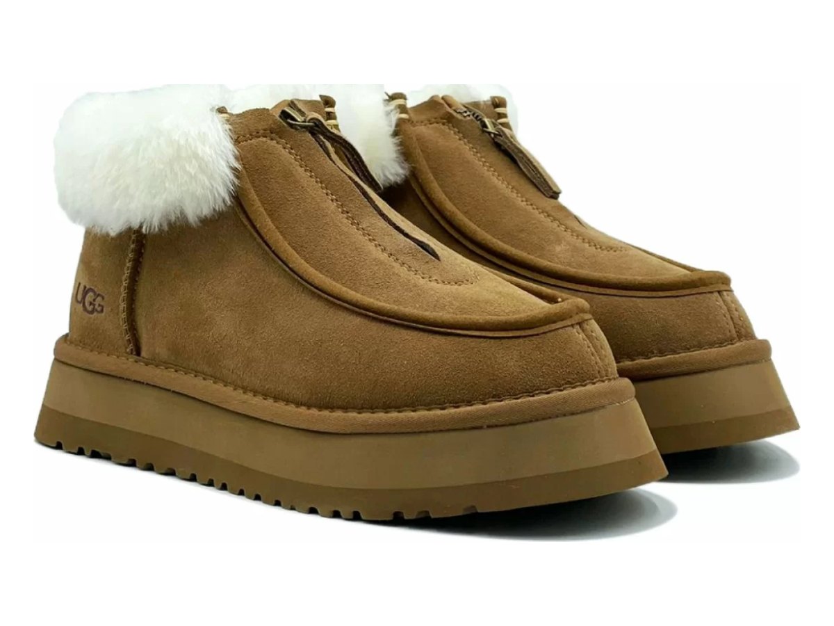 UGG Funkette Platform Boots Chestnut — вид «сбоку»
