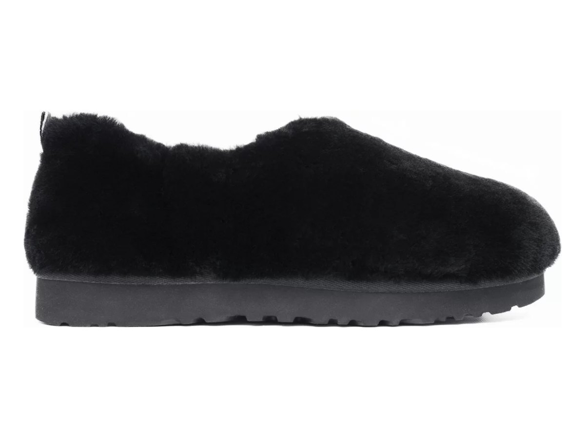 UGG Hailey Fluff Slippers Black — вид «сбоку»