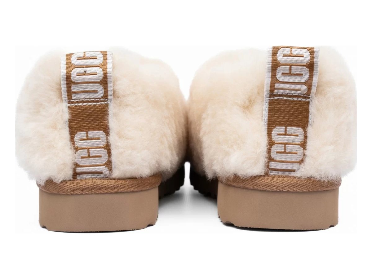 UGG Hailey Fluff Slippers Natural — вид «сверху»