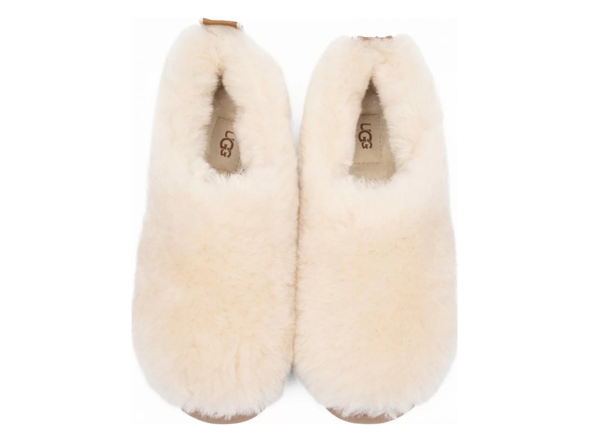 UGG Hailey Fluff Slippers Natural — вид «сзади»