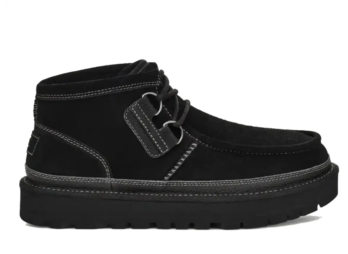 UGG Hayden Moc Chukka Black — угги мужские ботинки, цвет чёрный