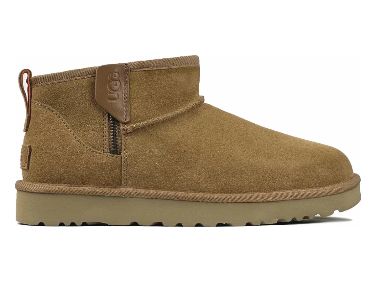 UGG Classic Ultra Mini Zip Boot Chestnut — вид «сбоку»