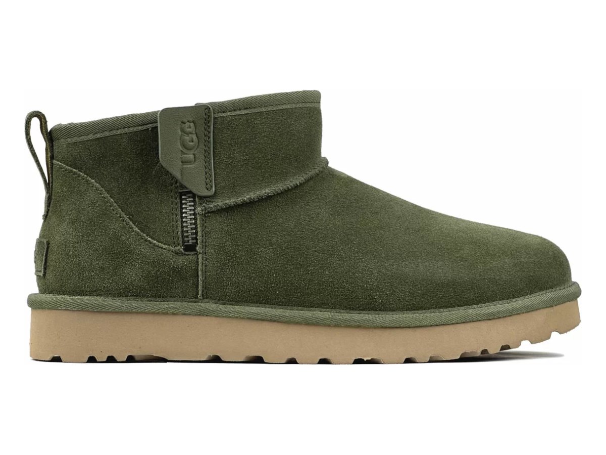 UGG Classic Ultra Mini Zip Boot Khaki — вид «сбоку»