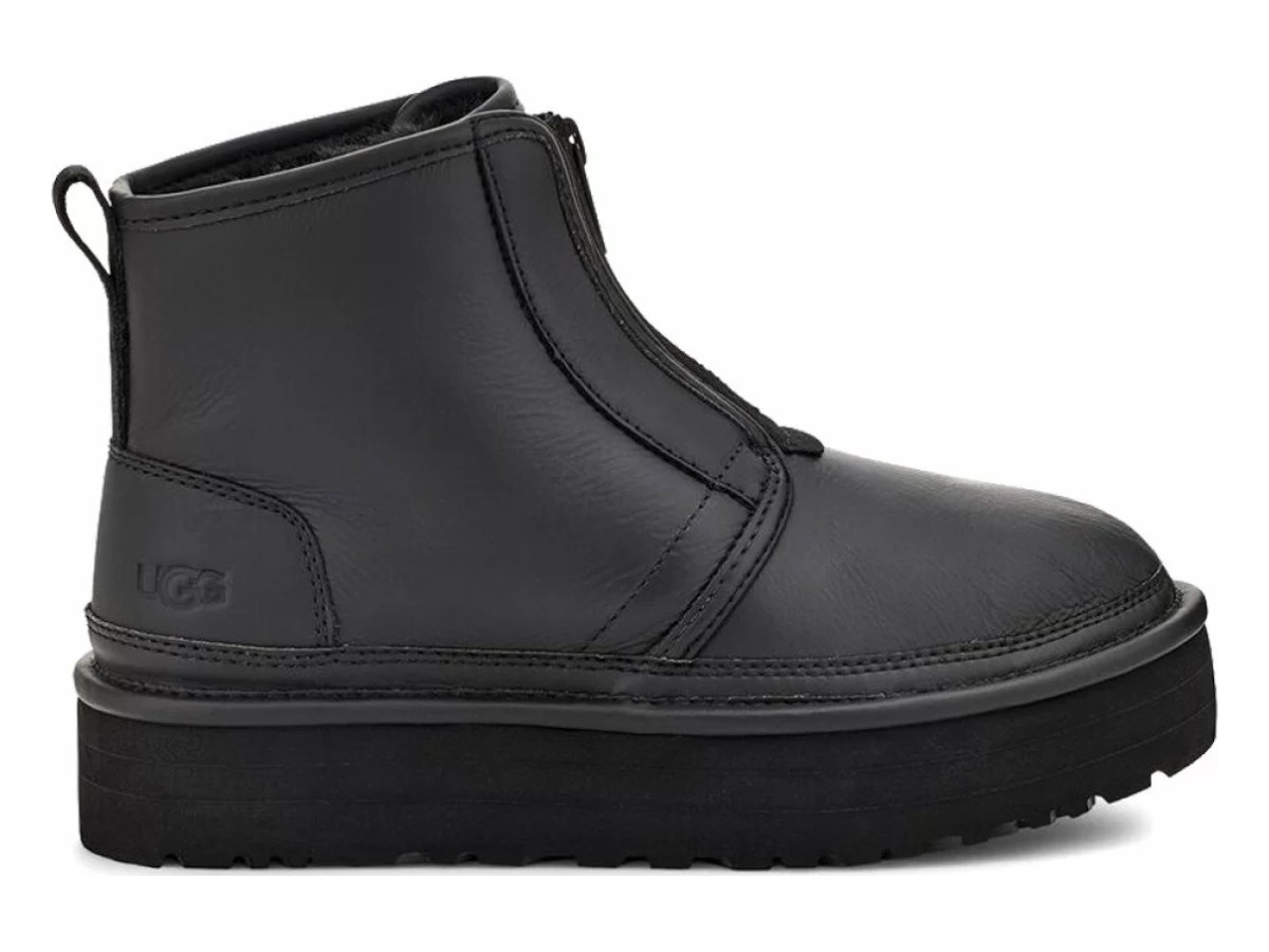 UGG Neumel Platform Zip Ultra Matte Black — вид «сбоку»