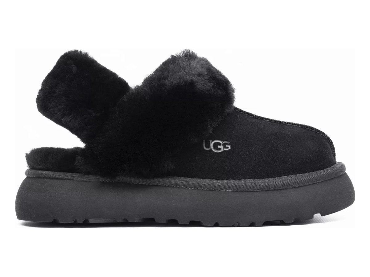 UGG Slippers Disquette Black — вид «сбоку»