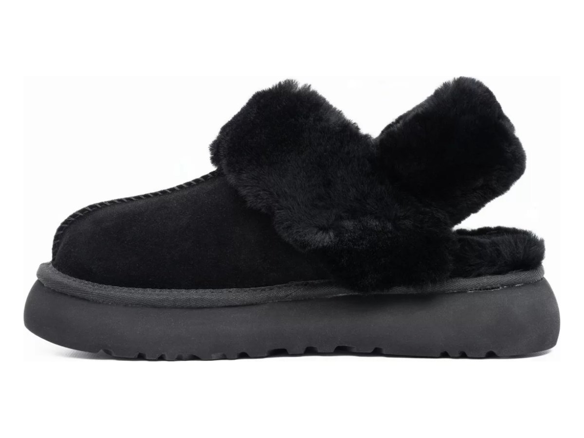 UGG Slippers Disquette Black — вид «спереди»