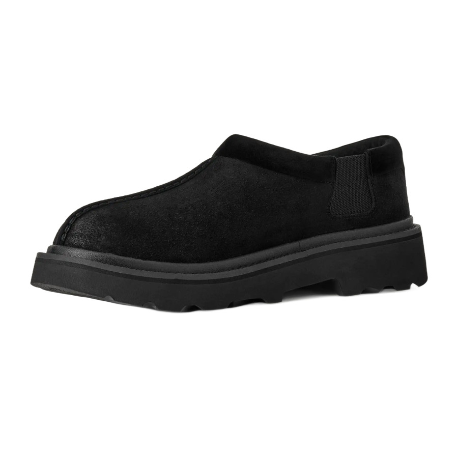 UGG Tasman Lug Black — угги мужские тапочки, цвет чёрный