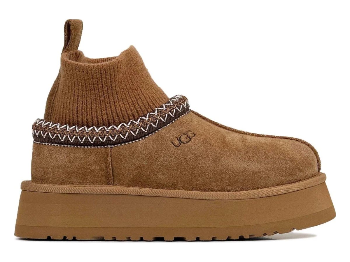 UGG Tazz Knit Platform Chestnut — вид «сбоку»