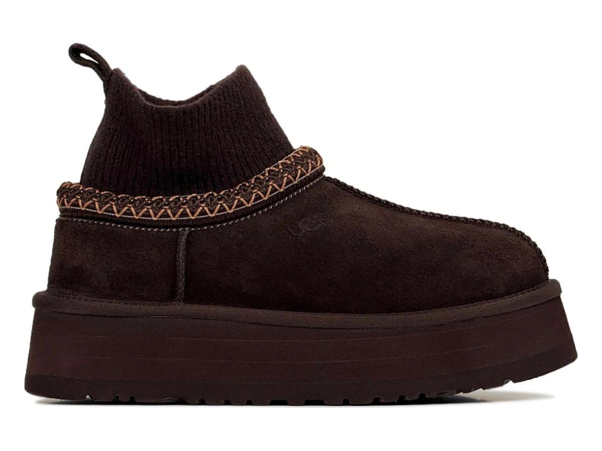 UGG Tazz Knit Platform Chocolate — вид «сбоку»